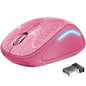 Trust Yvi Fx Pink Wireless Illuminated Led Ambidextrous Optical PC Mac Mouse 1600Dpi