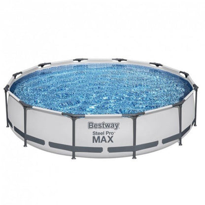 Piscina fuori terra Bestway 56416 Steel Pro max rotonda bianca 366x76