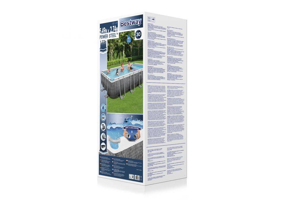 Piscina fuori terra Bestway 56998 Power Steel RATTAN 549 x 274 x 122 cm