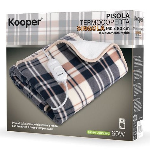 Kooper Pisola Quadri Heizdecke Einzelschlafdecke Wärmeunterbett