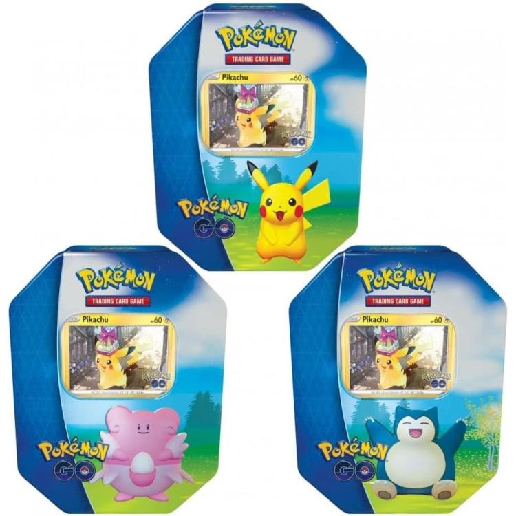 Pokemon Tin: "Pokemon Go" Schwert & Schild TCG Pikachu Relaxo Kollektion (Zufällig)