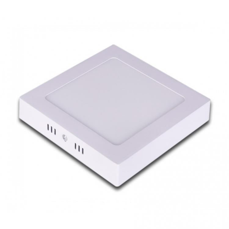 Plafoniera Esterno A Led Faretto Faro Pannello Quadrato | 12W Luce Calda 3000K