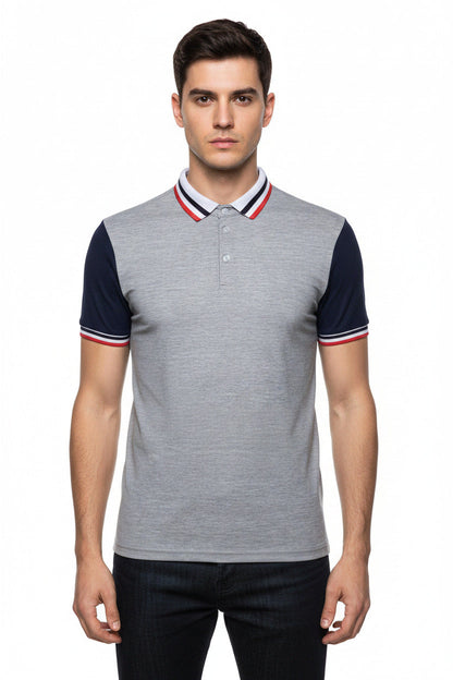 Polo Uomo Elegante Casual in Cotone Maglietta Polo Manica Corta