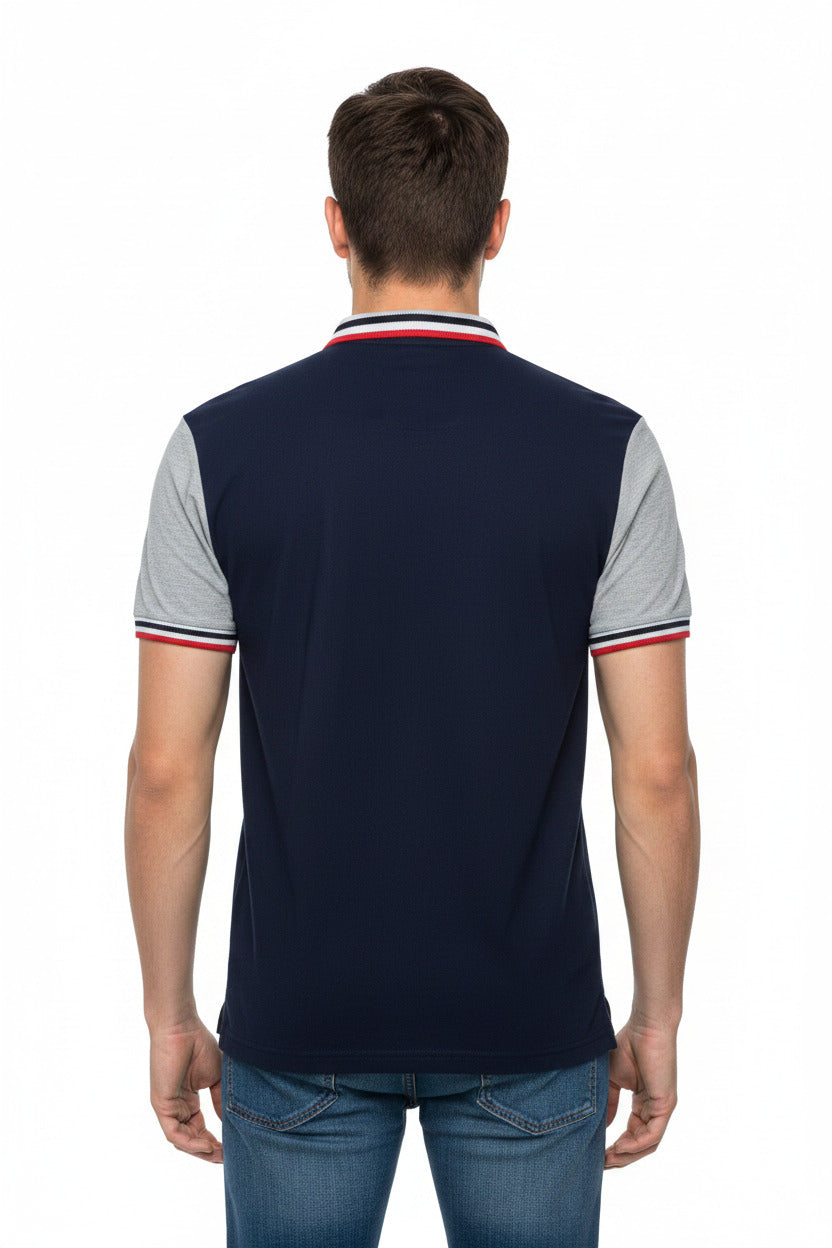 Polo Uomo Elegante Casual in Cotone Maglietta Polo Manica Corta