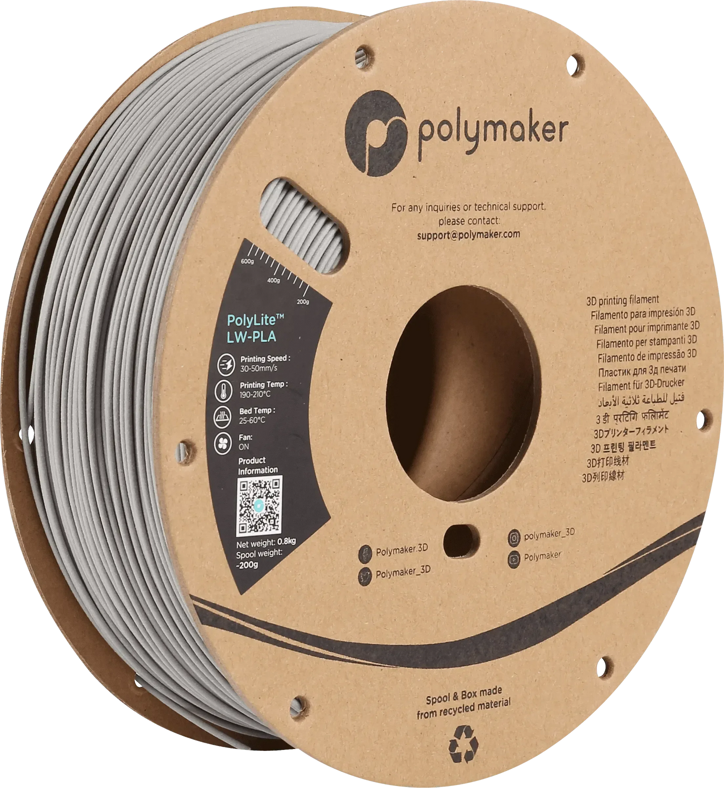 POLYMAKER POLYLITE LW-PLA 1.75mm/800g
