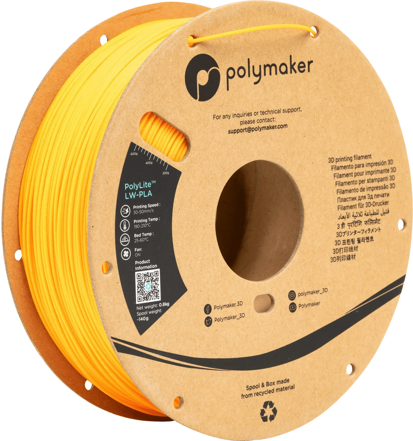 POLYMAKER POLYLITE LW-PLA 1.75mm/800g