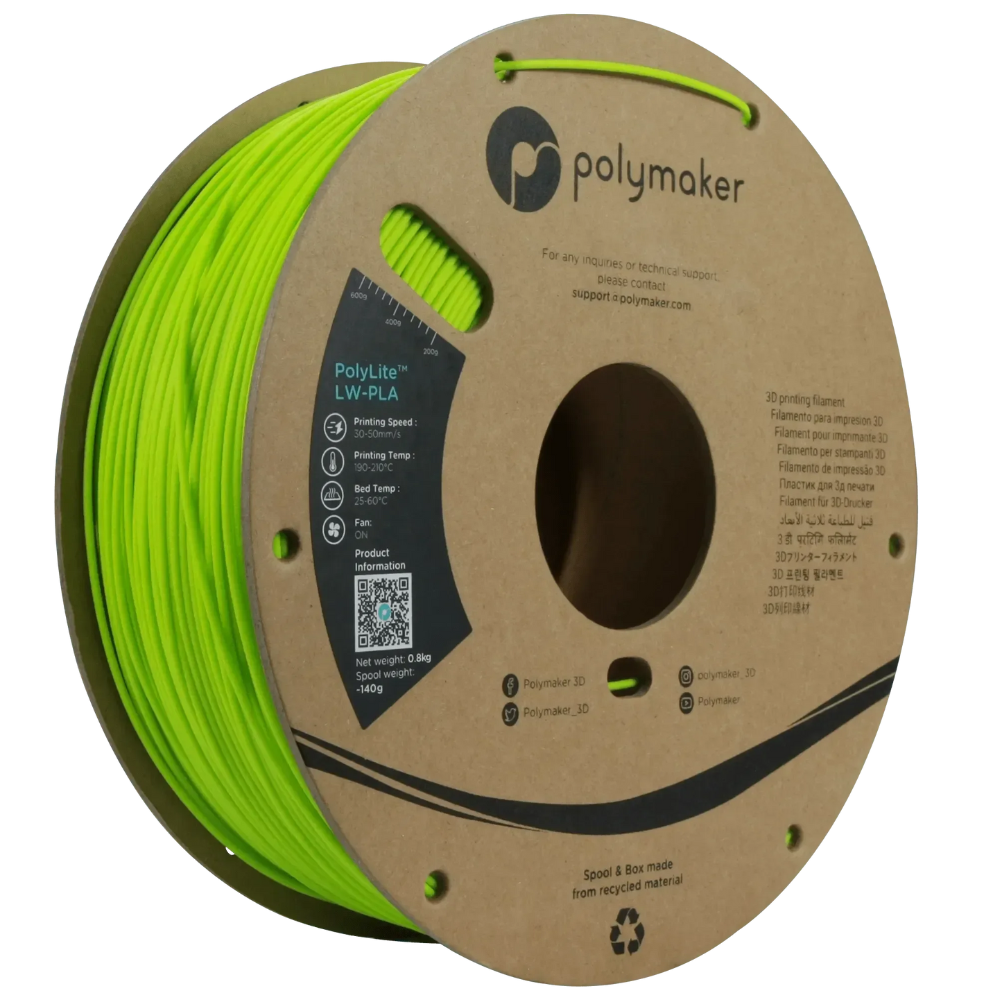 POLYMAKER POLYLITE LW-PLA 1.75mm/800g