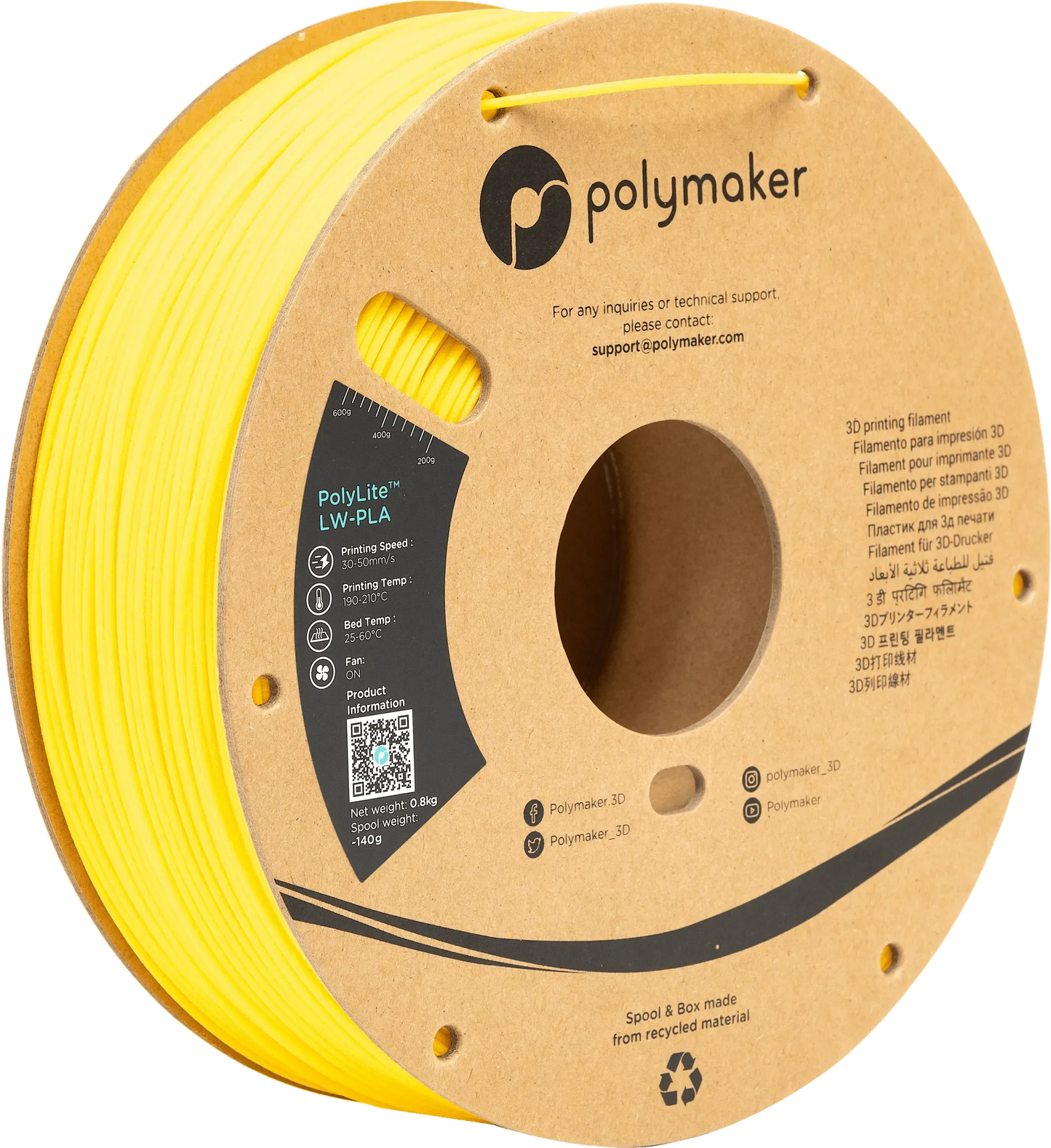 POLYMAKER POLYLITE LW-PLA 1.75mm/800g