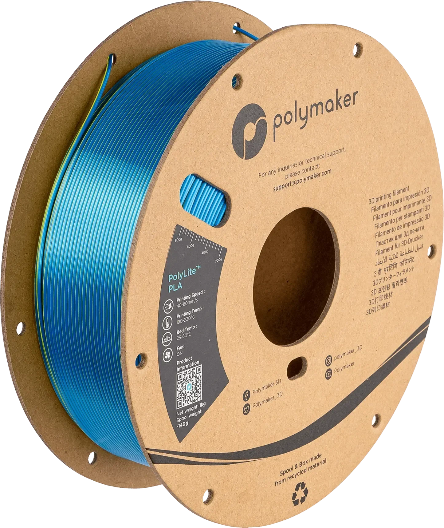 POLYMAKER POLYLITE SILK PLA DUAL COLOR 1.75mm/1KG