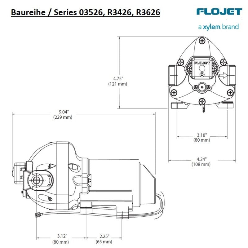 Flojet Pompa Autoclave Triplex 2.9 - 11 l/m