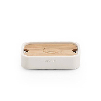 Porasapone d' appoggio GEDY linea Ninfea in resina e legno colore Bianco Matt