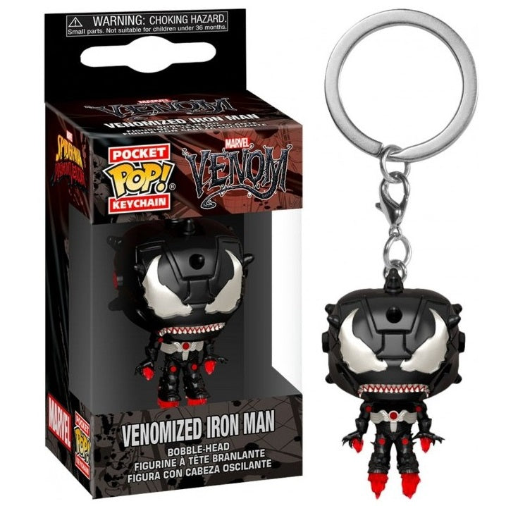 Funko Key! Rocket - Marvel Venom - Venomized Iron Man Figur 4cm Schlüsselanhänger