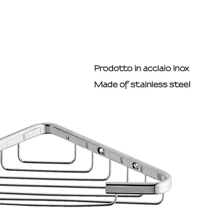 Portaoggetti doccia angolare GEDY in filo cromato