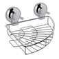 GEDY Hot corner shower caddy in chrome wire with suction cup