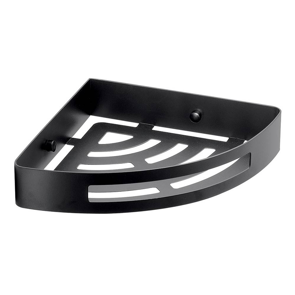 Portaoggetti doccia angolare GEDY linea Nerva colore Nero Matt