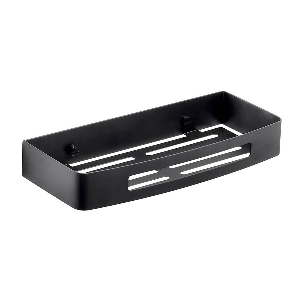 Portaoggetti doccia rettangolare GEDY linea Nerva nero matt