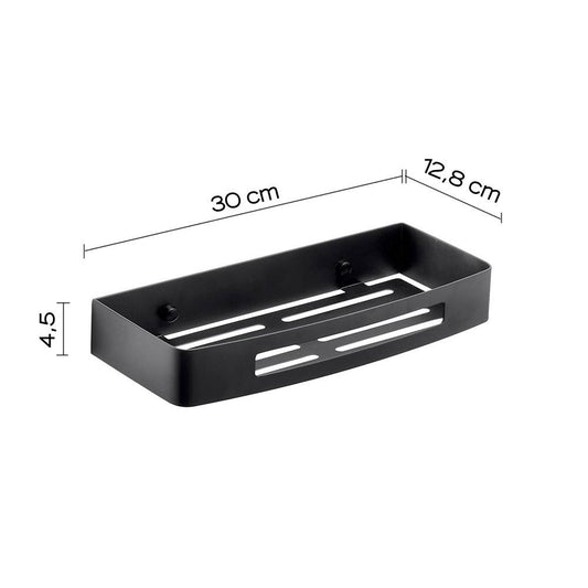 Portaoggetti doccia rettangolare GEDY linea Nerva nero matt