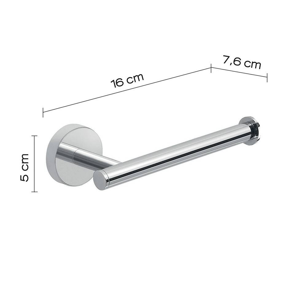 Portarotolo a muro Gedy in acciaio inox e cromall serie Eros