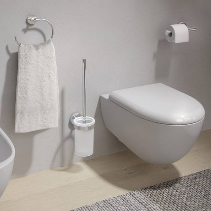 Portarotolo a muro Gedy in acciaio inox e cromall serie Eros