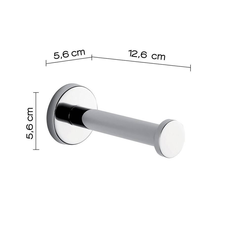 Portarotolo a muro Gedy in acciaio inox e cromall serie Felce