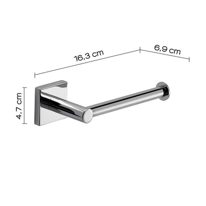 Portarotolo a muro Gedy in acciaio inox e cromall serie Fuji