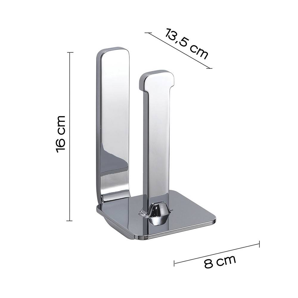 Portarotolo a muro Gedy in acciaio inox e cromall serie Outline