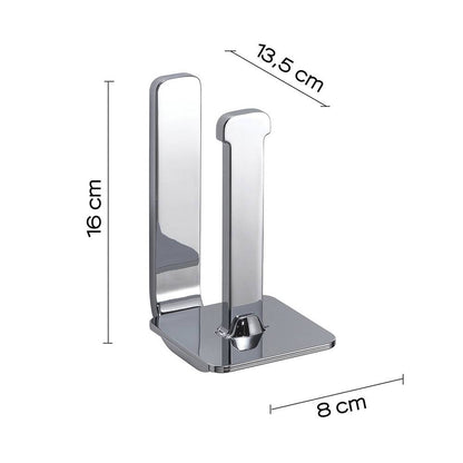Portarotolo a muro Gedy in acciaio inox e cromall serie Outline