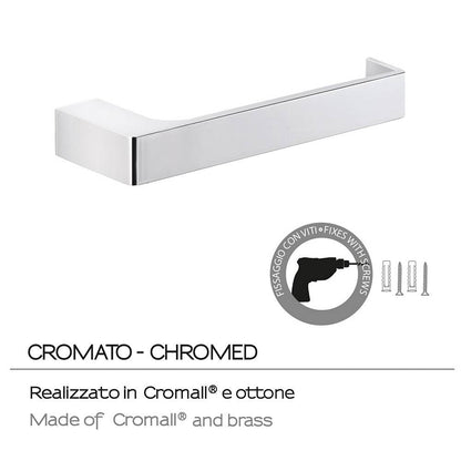 Portarotolo a muro Gedy in acciaio inox e cromall serie Pirenei
