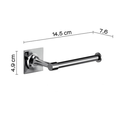 Portarotolo a muro Gedy in acciaio inox e cromall serie Wizard