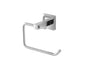 Chrome wall-mounted toilet roll holder, elegant and functional design for the bathroom - Rock Series