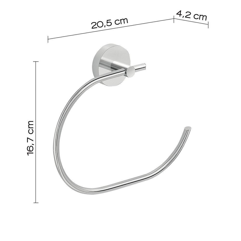 Portasalviette a muro GEDY linea Eros ad anello Cromato
