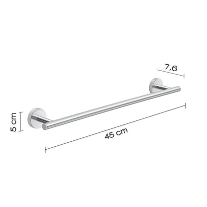 Portasalviette a muro GEDY linea Eros da 45cm colore Cromato