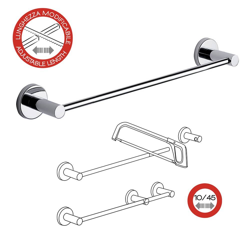 Portasalviette a muro GEDY linea Eros da 45cm Cromato