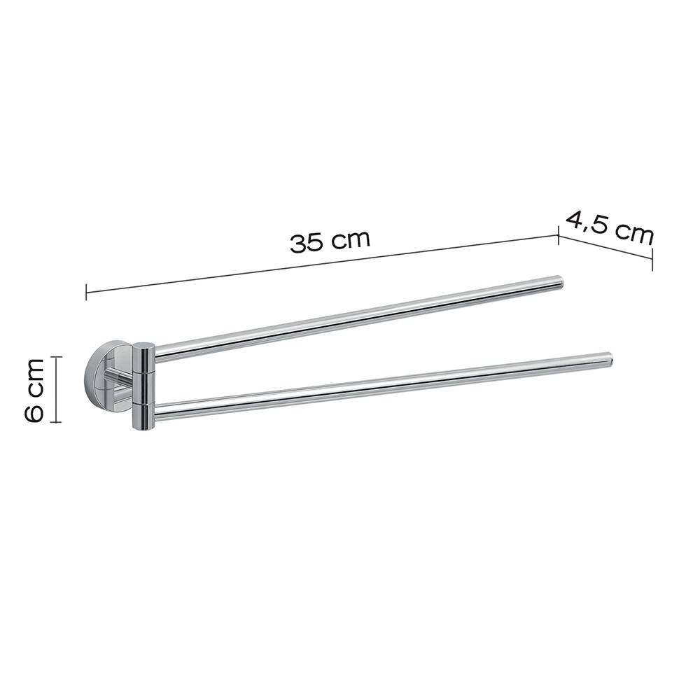 Portasalviette a Snodo 2 Bracci Acciaio e Cromall - Serie Eros