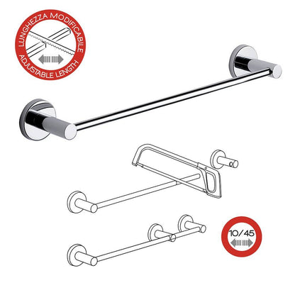 Portasalviette a muro GEDY linea Felce da 35cm Cromato