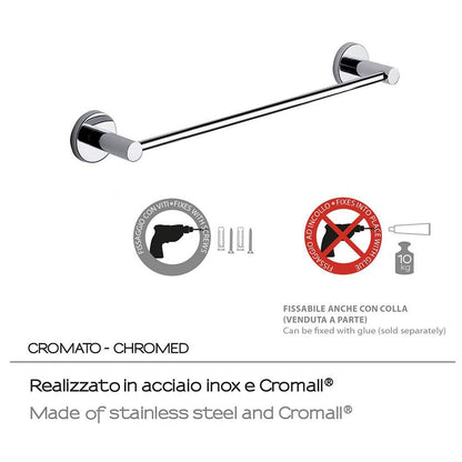 Portasalviette a muro GEDY linea Felce da 35cm Cromato