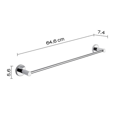 Portasalviette a muro GEDY linea Felce da 60cm Cromato