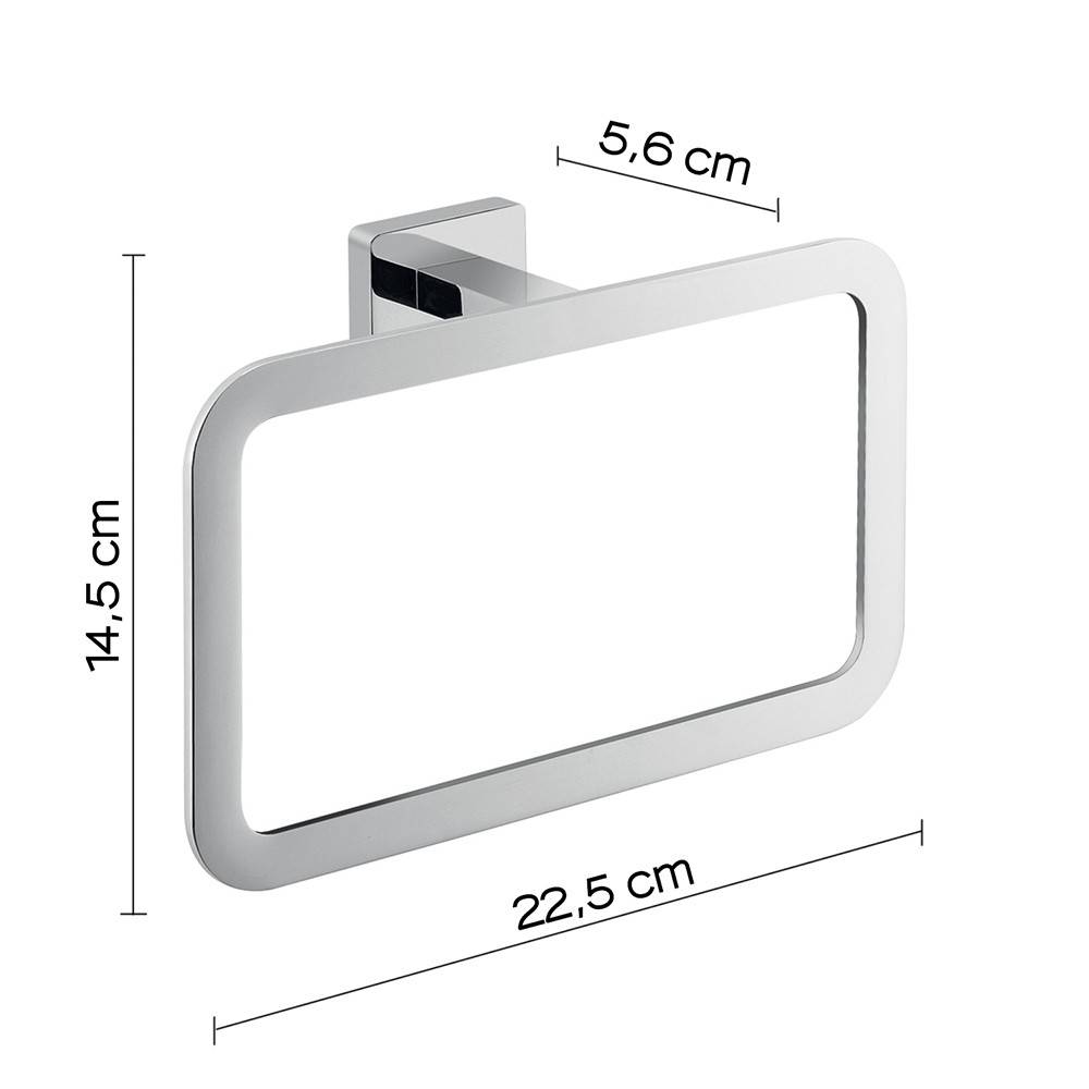 Portasalviette GEDY linea Atena ad anello colore Cromato