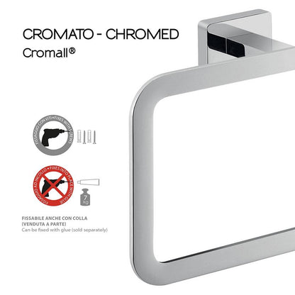 Portasalviette GEDY linea Atena ad anello colore Cromato