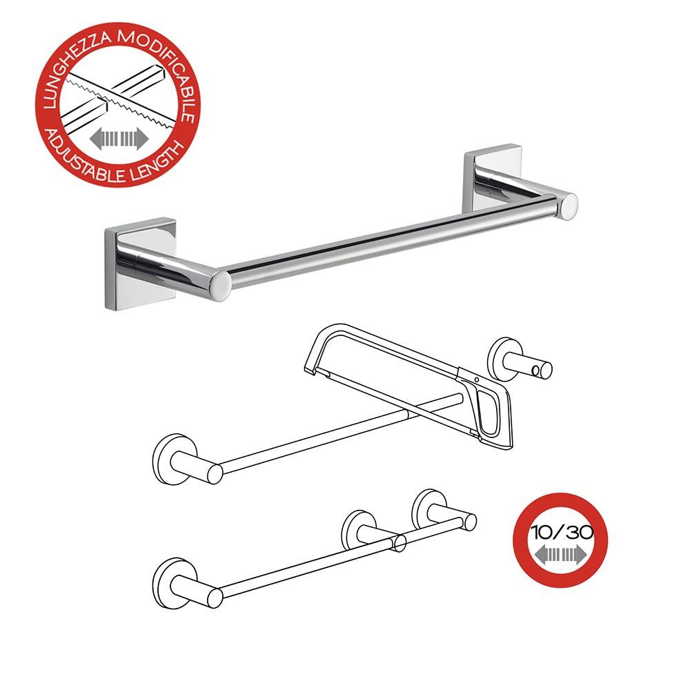 Portasalviette 30 cm Acciaio Inox AISI 304 - Serie Fuji Gedy