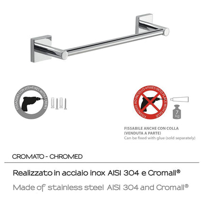 Portasalviette 30 cm Acciaio Inox AISI 304 - Serie Fuji Gedy