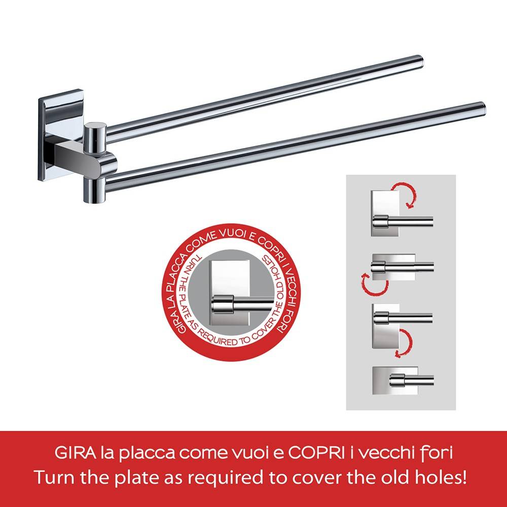 Portasalviette GEDY linea Maine a snodo Cromato