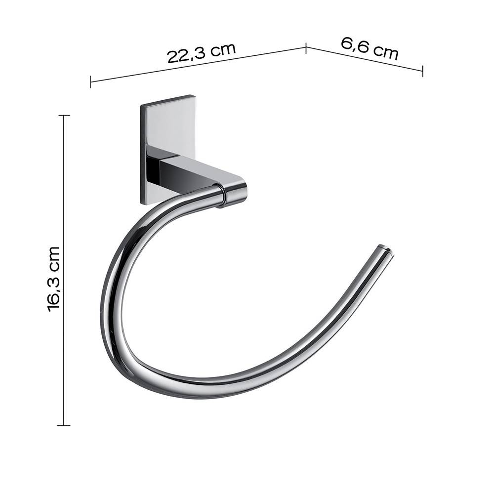 Portasalviette GEDY linea Maine ad anello Cromato
