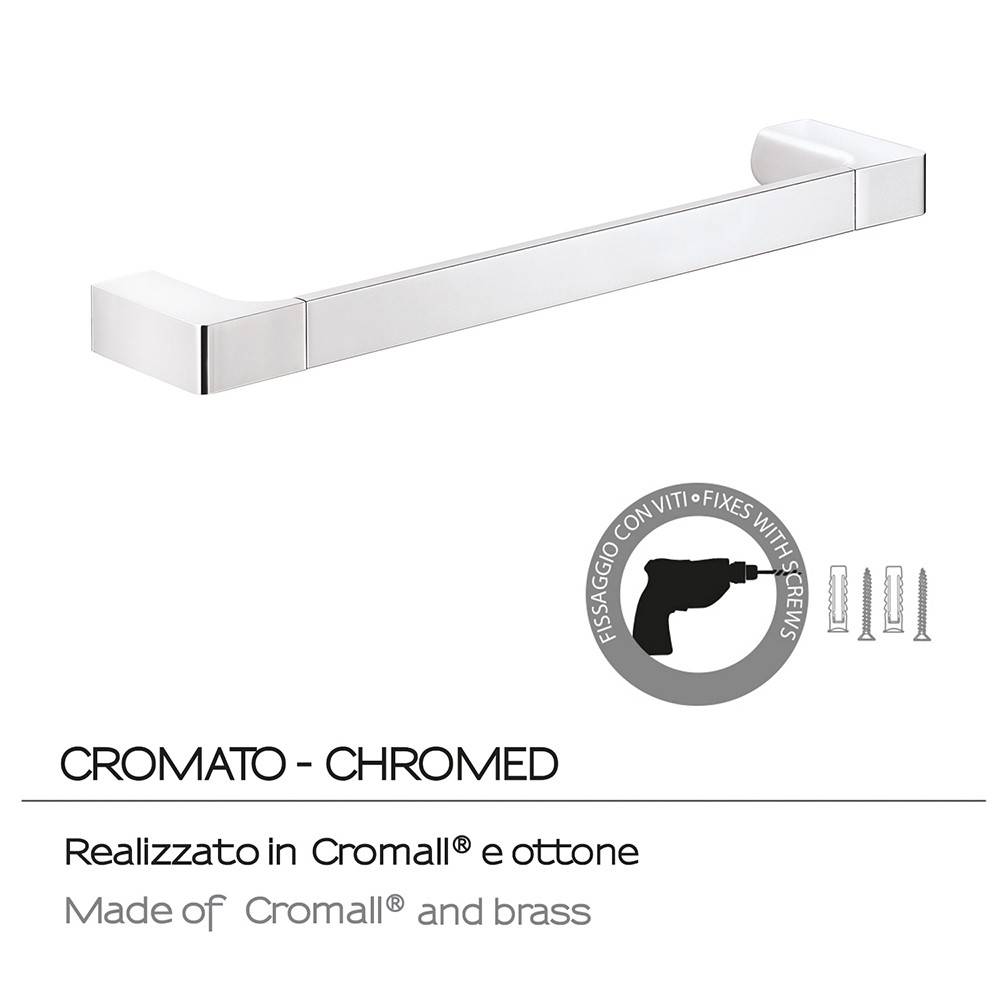 Portasalviette GEDY linea Pirenei da 35cm Cromato