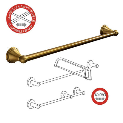 Portasalviette GEDY linea Romance da 60cm Bronzo