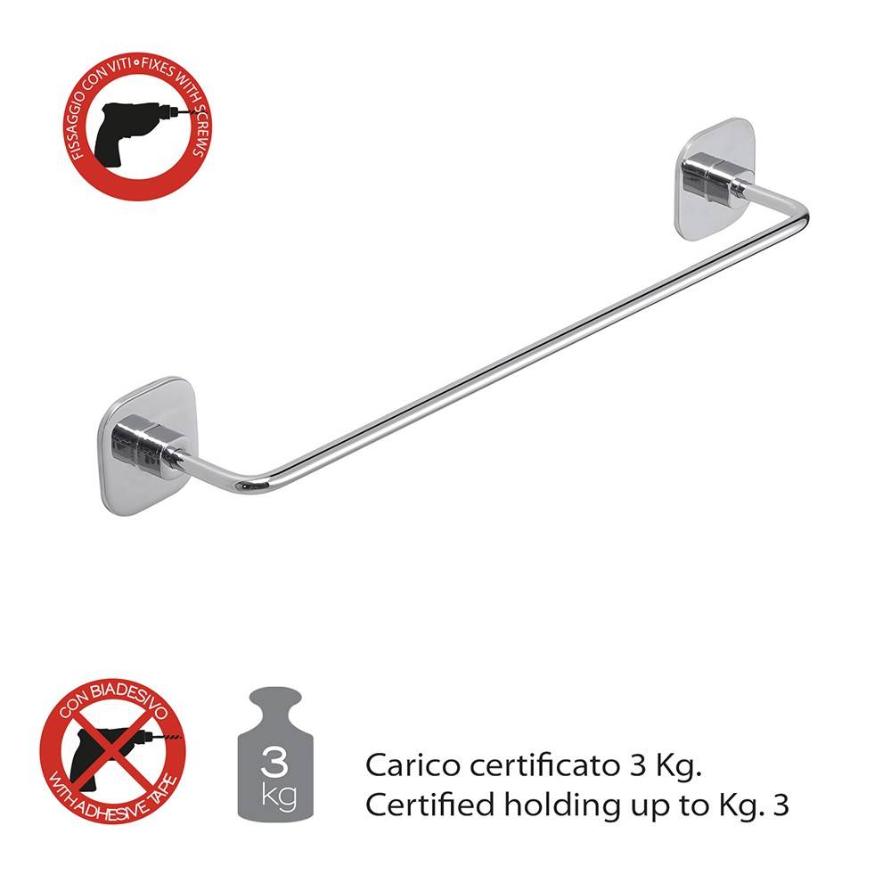 Portasalviette GEDY linea Teide da 30cm Cromato
