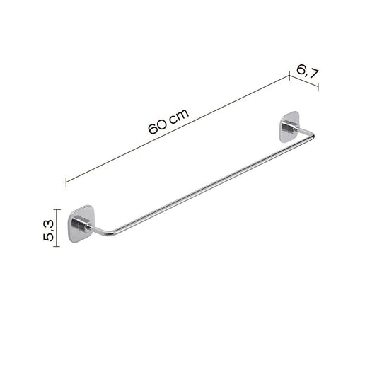 Portasalviette GEDY linea Teide da 60cm Cromato
