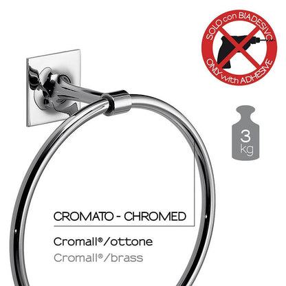 Portasalviette GEDY linea Wizard ad anello Cromato