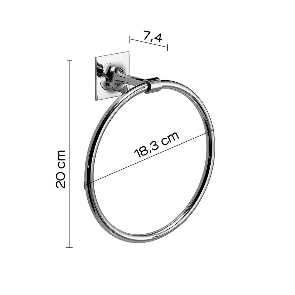 Portasalviette GEDY linea Wizard ad anello Cromato