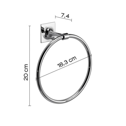 Portasalviette GEDY linea Wizard ad anello Cromato